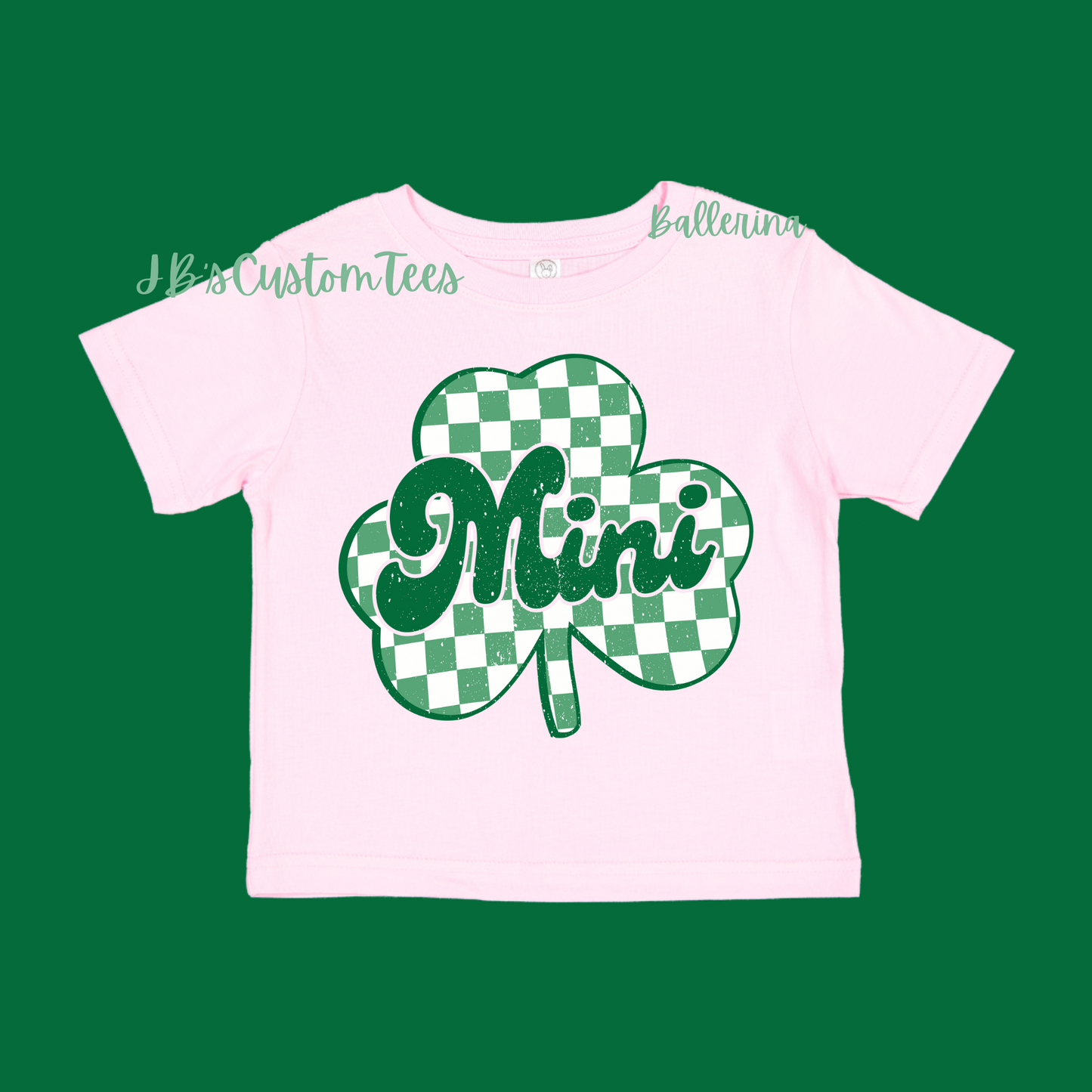 Checkered Mini Shamrock Toddler Tee - Rabbit Skins