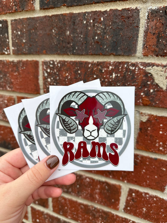 Preppy Rams Decal