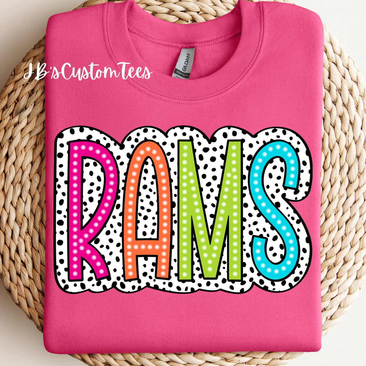 Pink Dalmatian Rams Tee/Sweatshirt