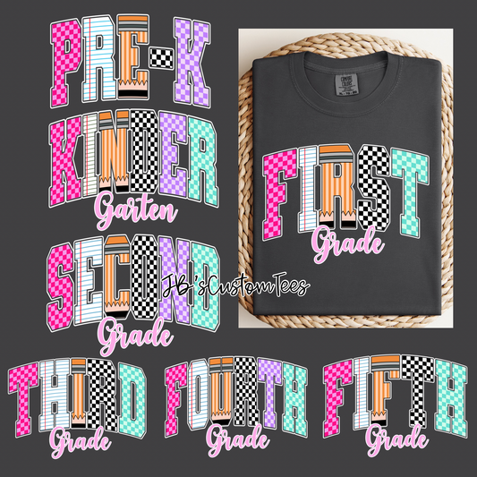 Retro Back to School Pepper Comfort Colors Tee
