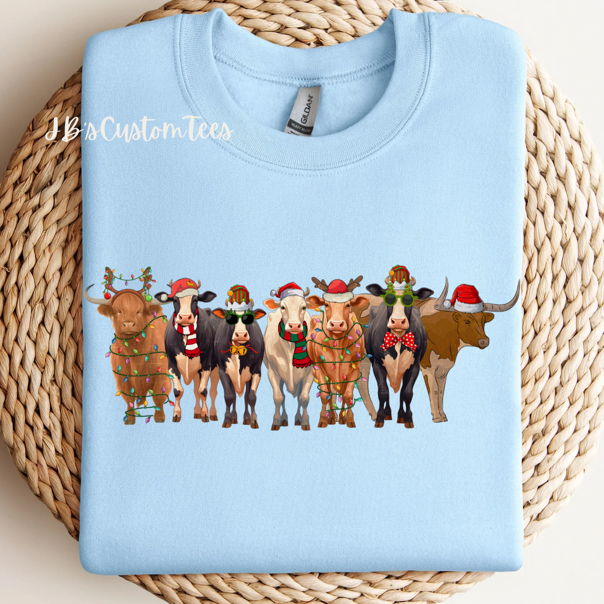 Christmas Cows & Chickens Sweatshirt