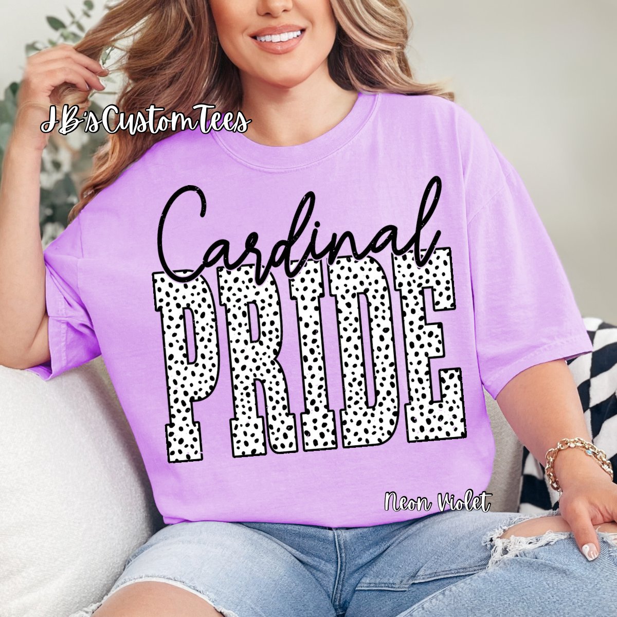 Neon Violet Cardinal Pride Comfort Color Tees