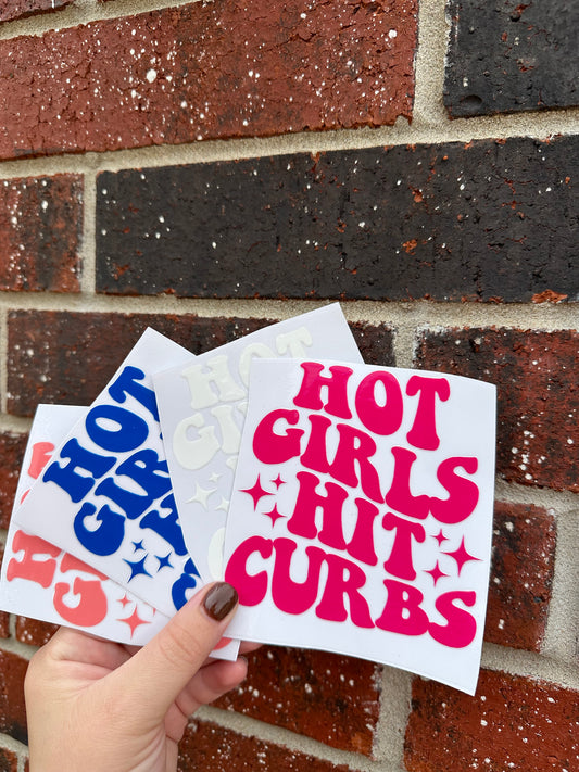 Hot Girls Hit Curbs Decal