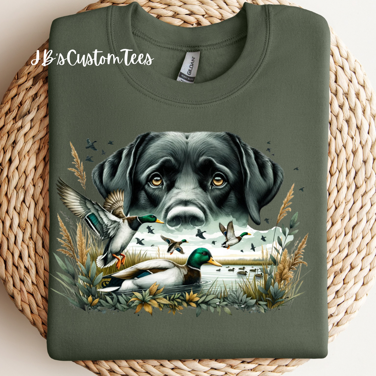 Black Lab Duck Hunting Sweatshirt