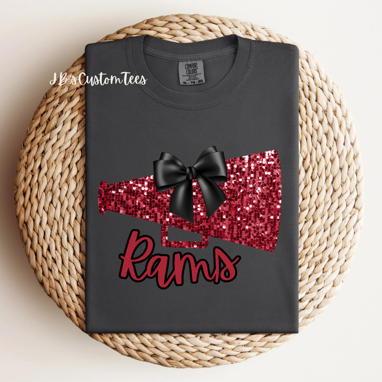 Rams Cheer Comfort Colors Tee