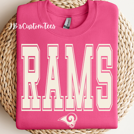 Heliconia Pink Rams Tee/Sweatshirt