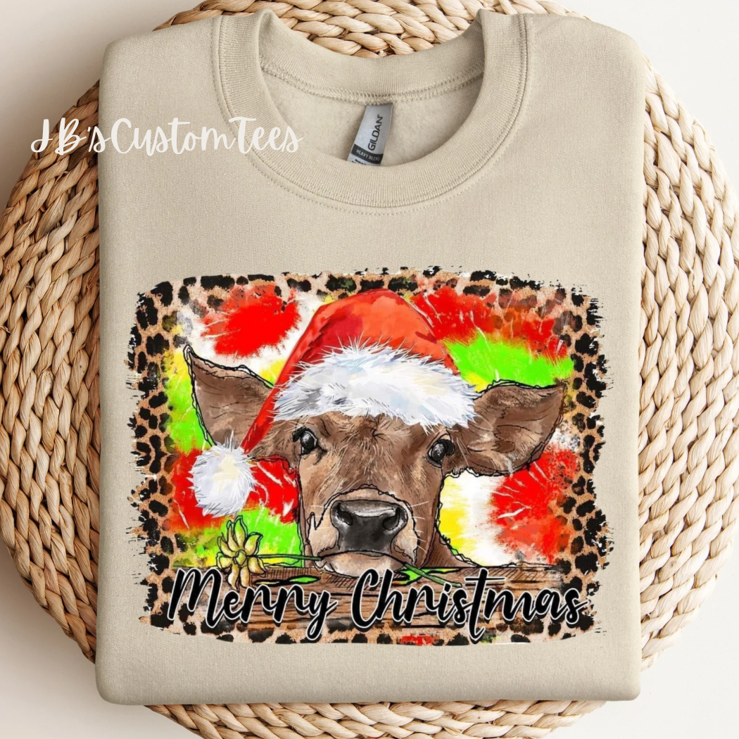 Cutesy Christmas Calf Sweatshirt