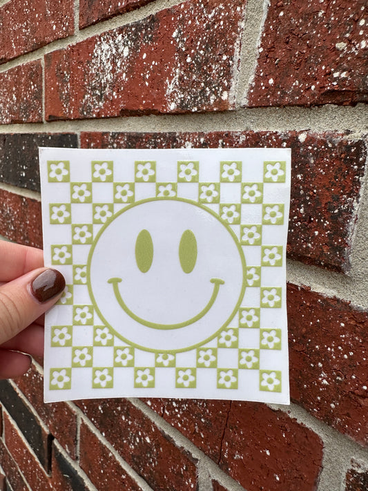 Retro Flower Smiley Decal