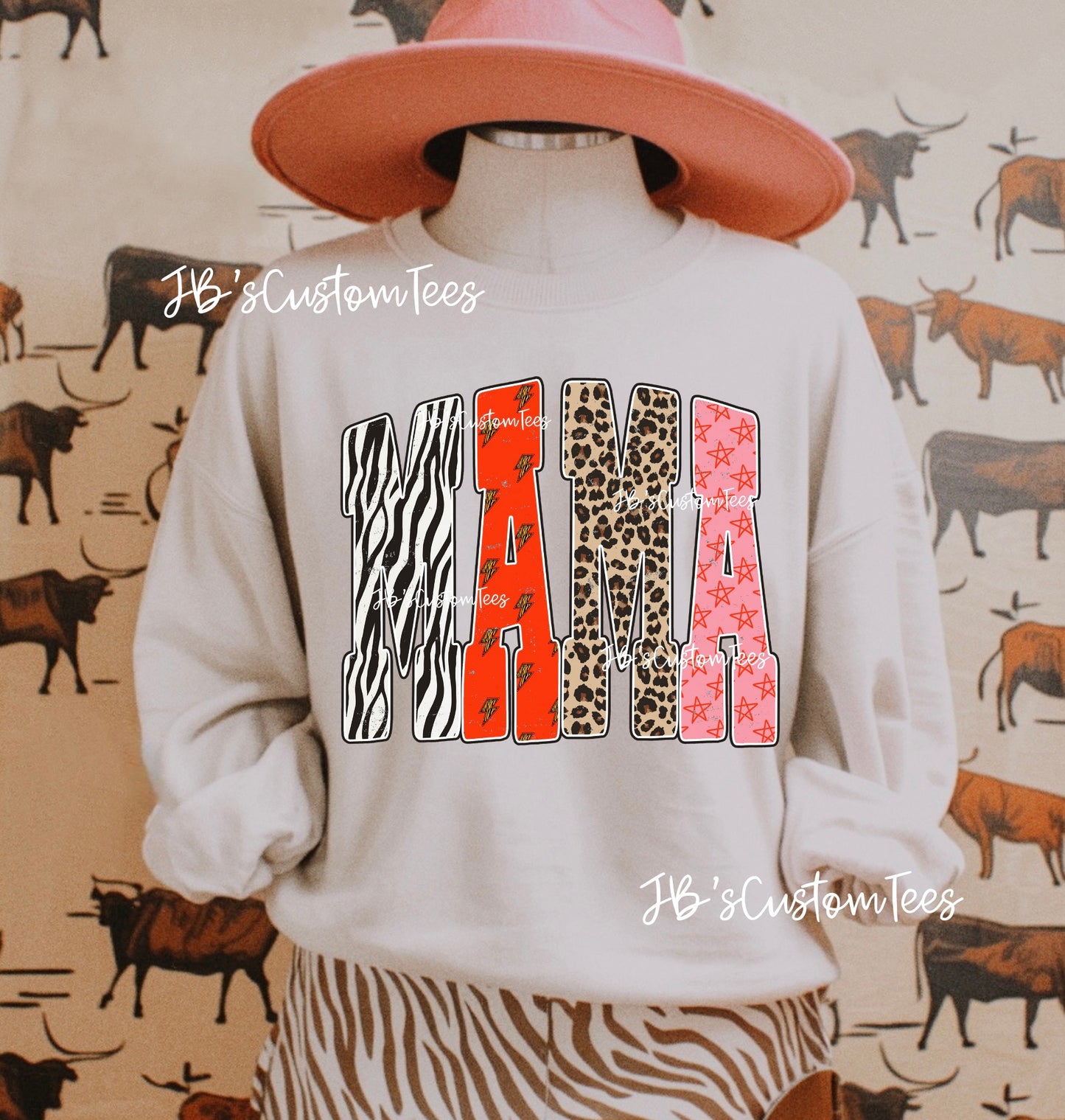 Retro Animal Print Mama