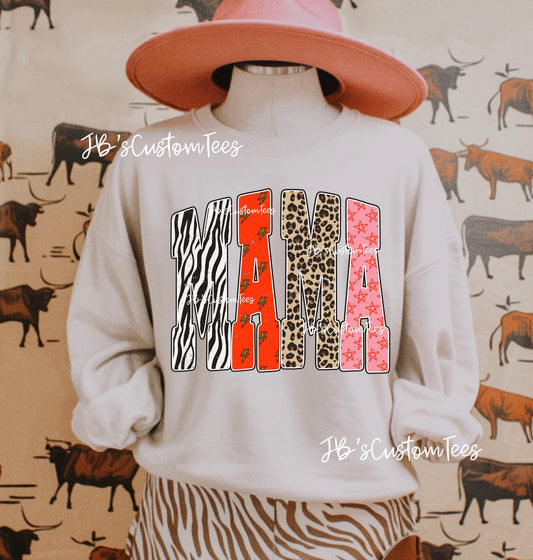 Retro Animal Print Mama