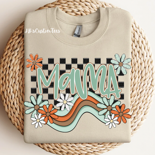 Retro Groovy Fall Mama