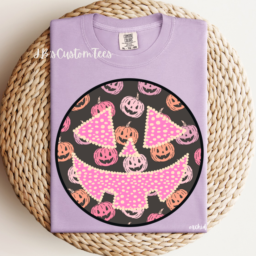 Cute Retro Pumpkin Smiley Face