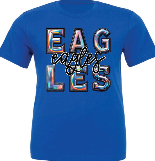 Bubble Iridescent Eagles Tee/Sweatshirt