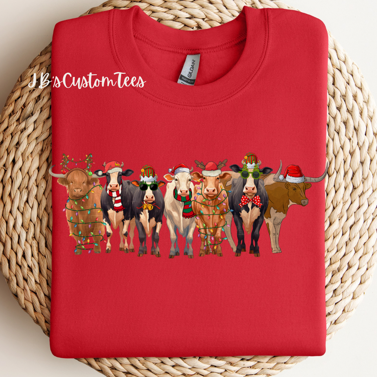 Christmas Cows & Chickens Sweatshirt