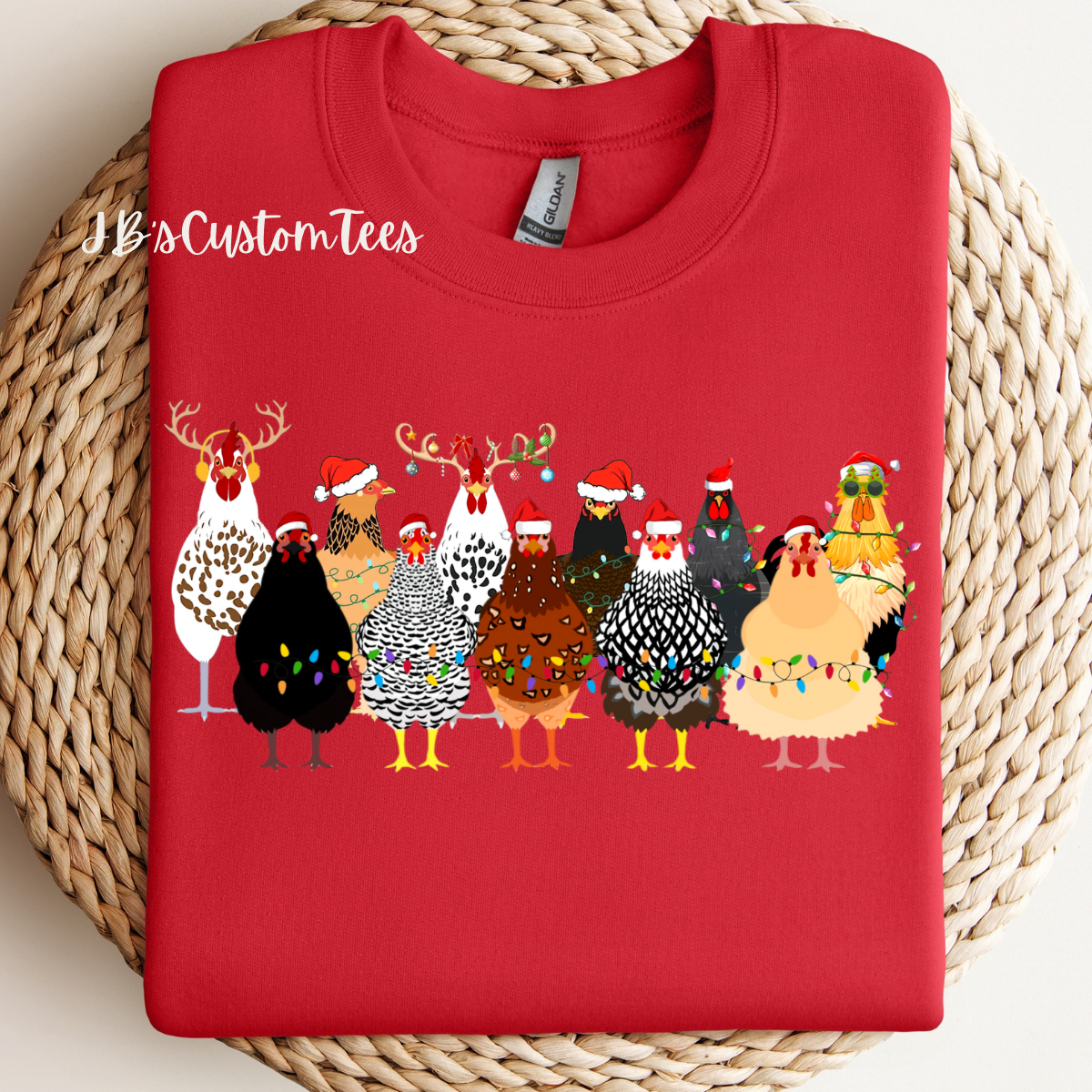 Christmas Cows & Chickens Sweatshirt