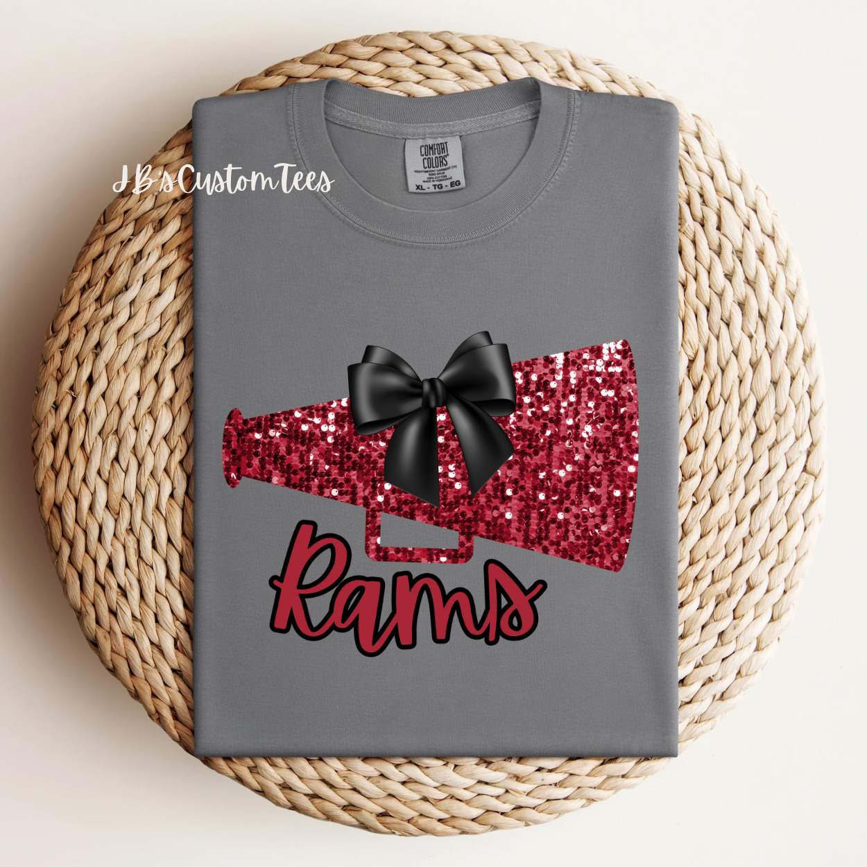 Rams Cheer Comfort Colors Tee