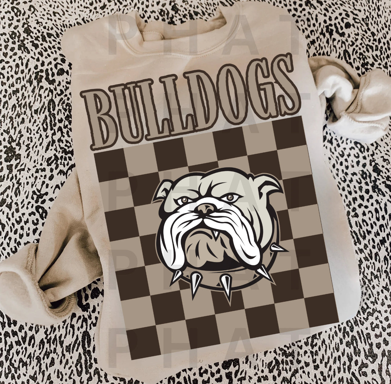 Brown Checkered Bulldogs