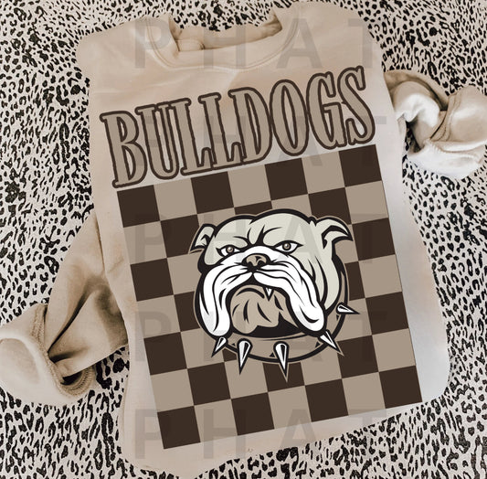 Brown Checkered Bulldogs