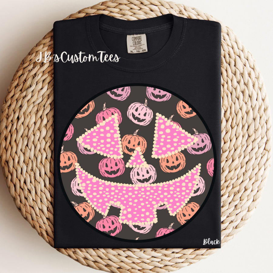 Cute Retro Pumpkin Smiley Face