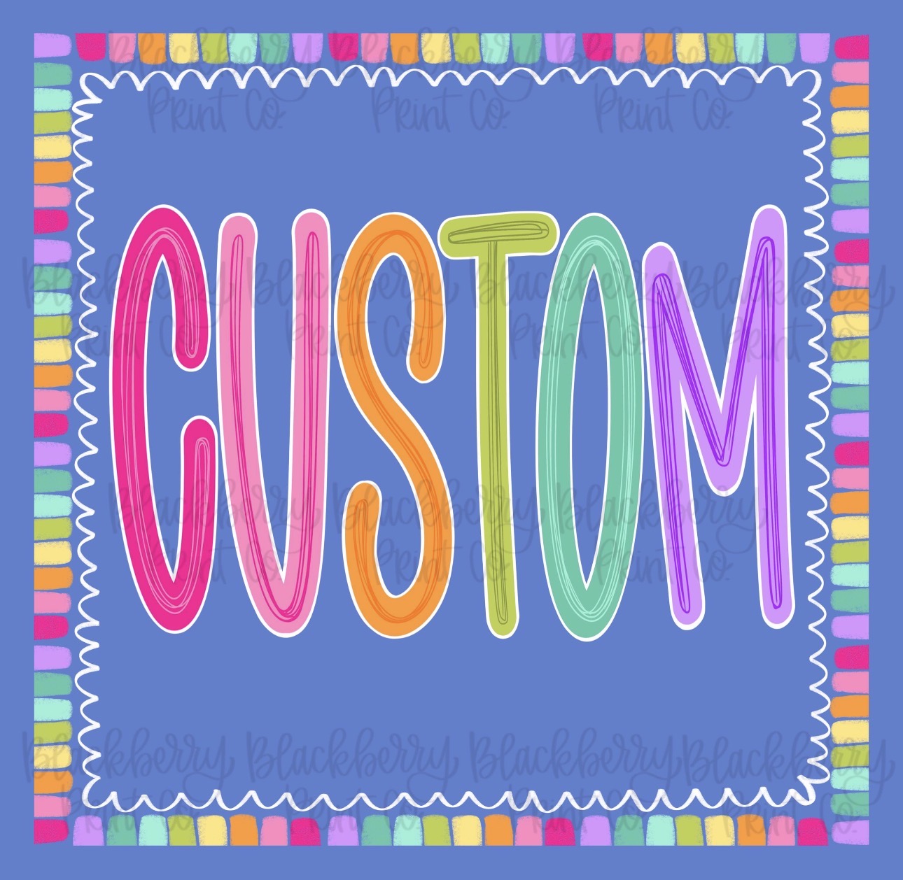 Custom Rainbow Scallop Tee