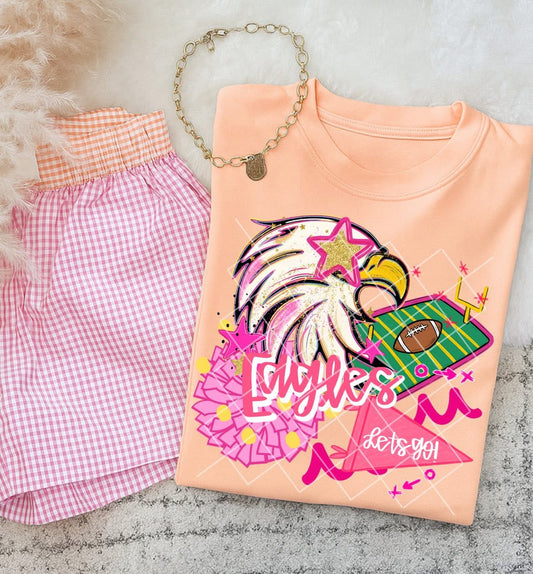 Preppy School Spirit Neon Cantaloupe CC Tee