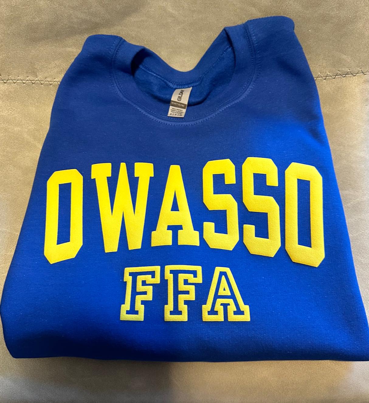 Owasso FFA Puff Crewneck