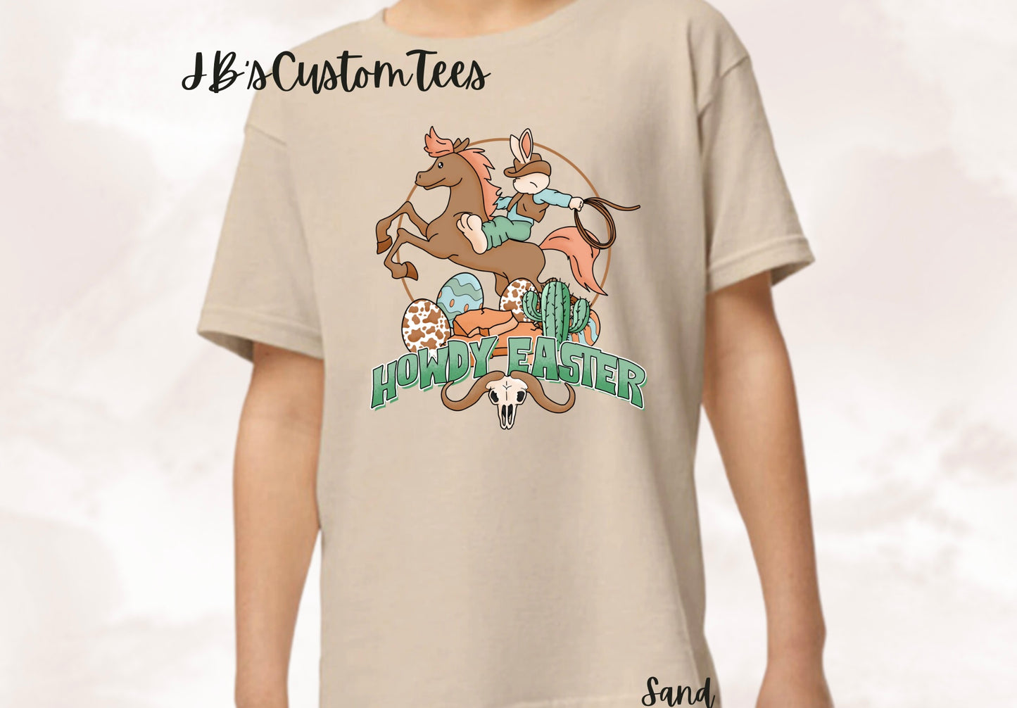 Howdy Bunnies/Easter Sand Youth Gildan Tee