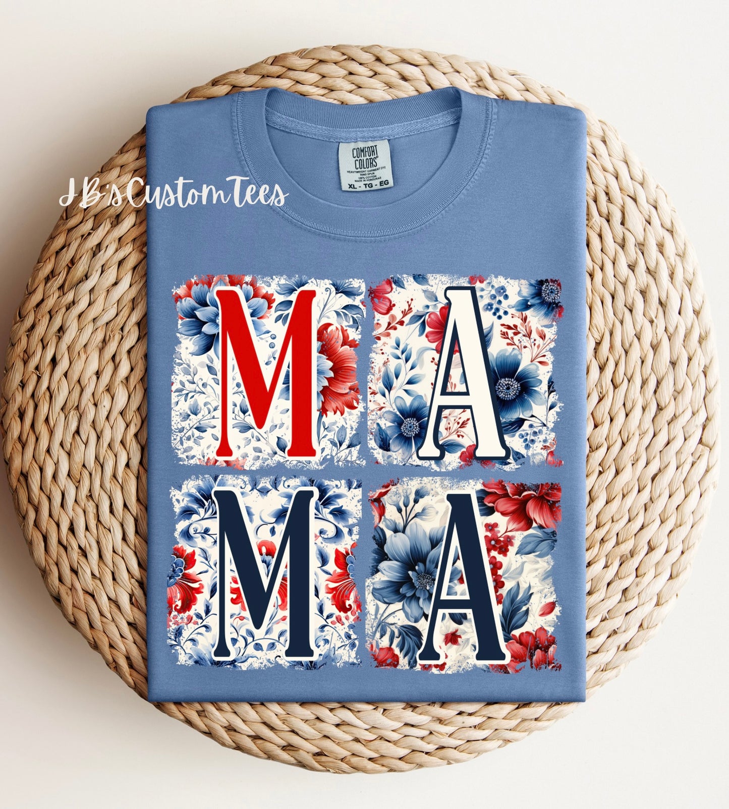 Floral Mama Comfort Colors Tee