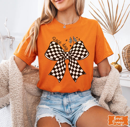 Race Day Checkered Bow