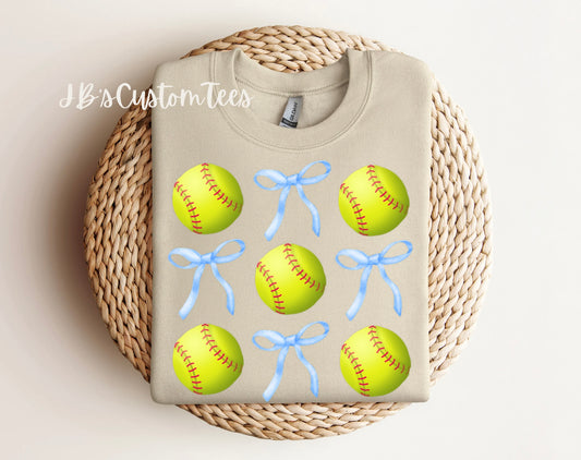 Bows & Softballs Gildan Tee/Sweatshirt