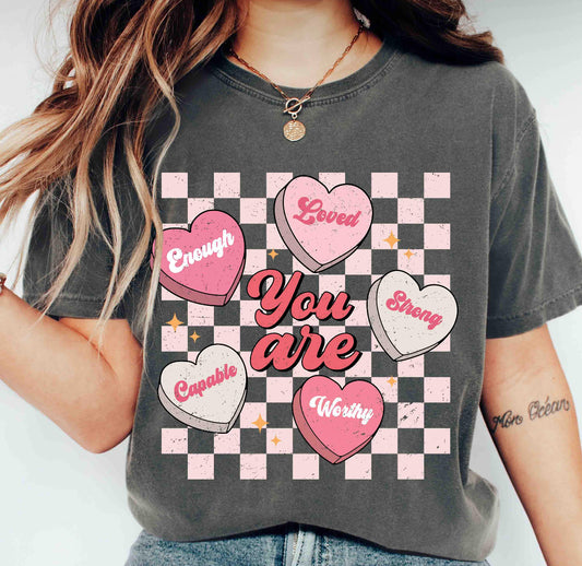You are Enough Valentine’s Day Hearts