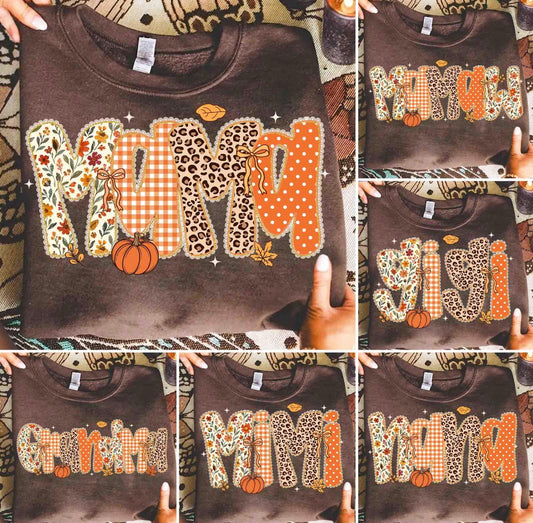 Fall Mama Mamaw Gigi Grandma Mimi Nana