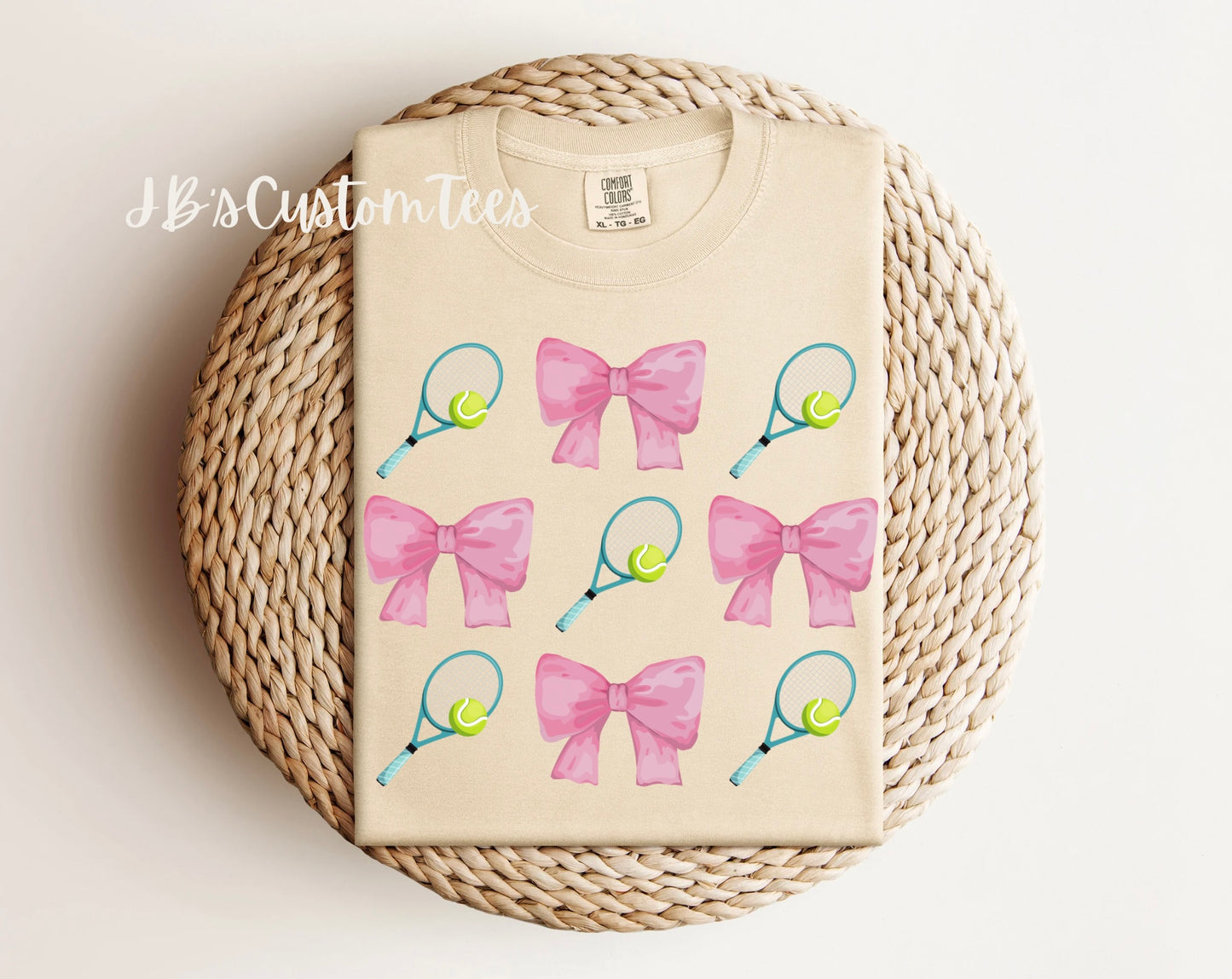 Pink Bows & Sport Balls - Comfort Colors Tee