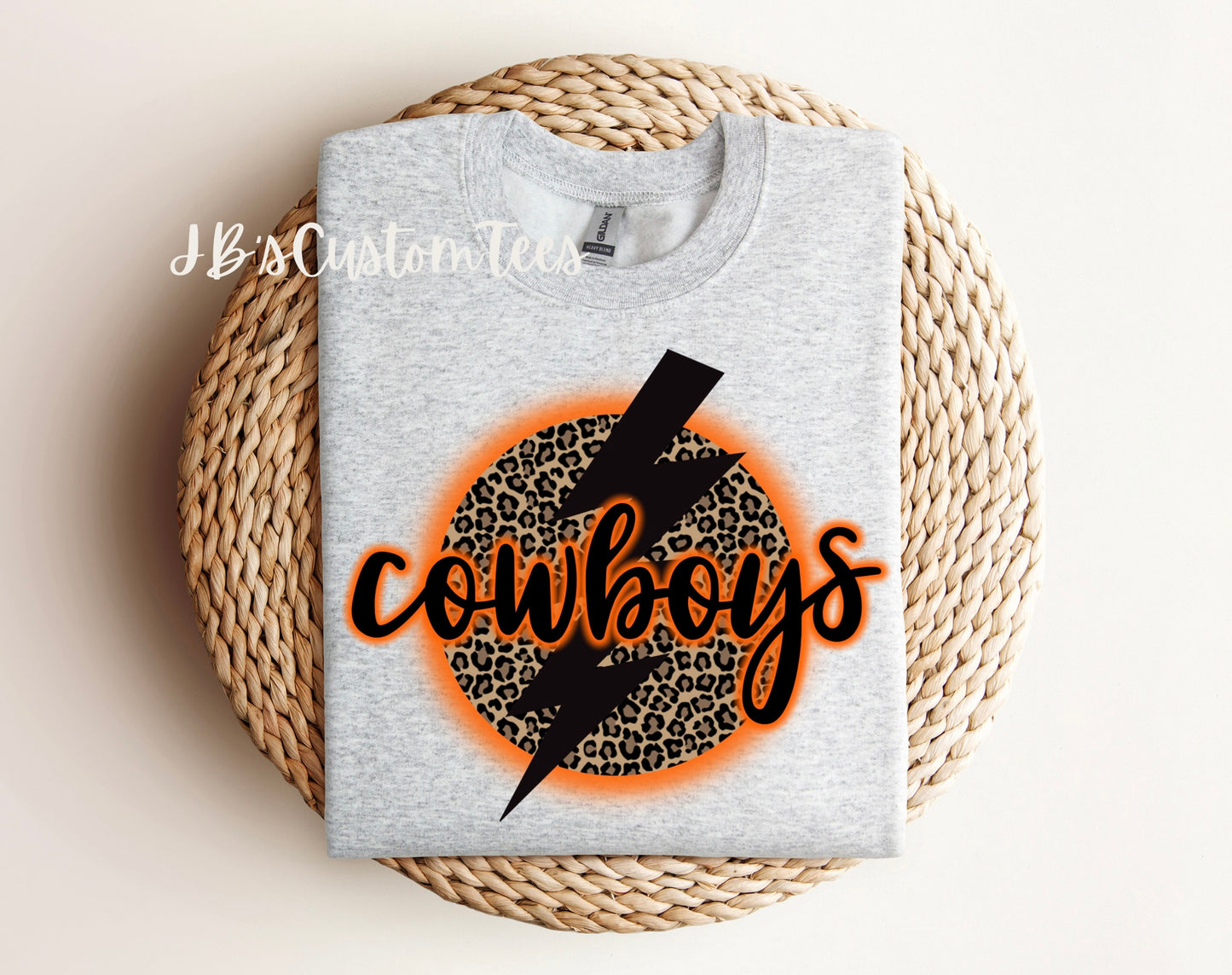 Oklahoma State/Oklahoma Sooners Lightning Bolt Crewneck