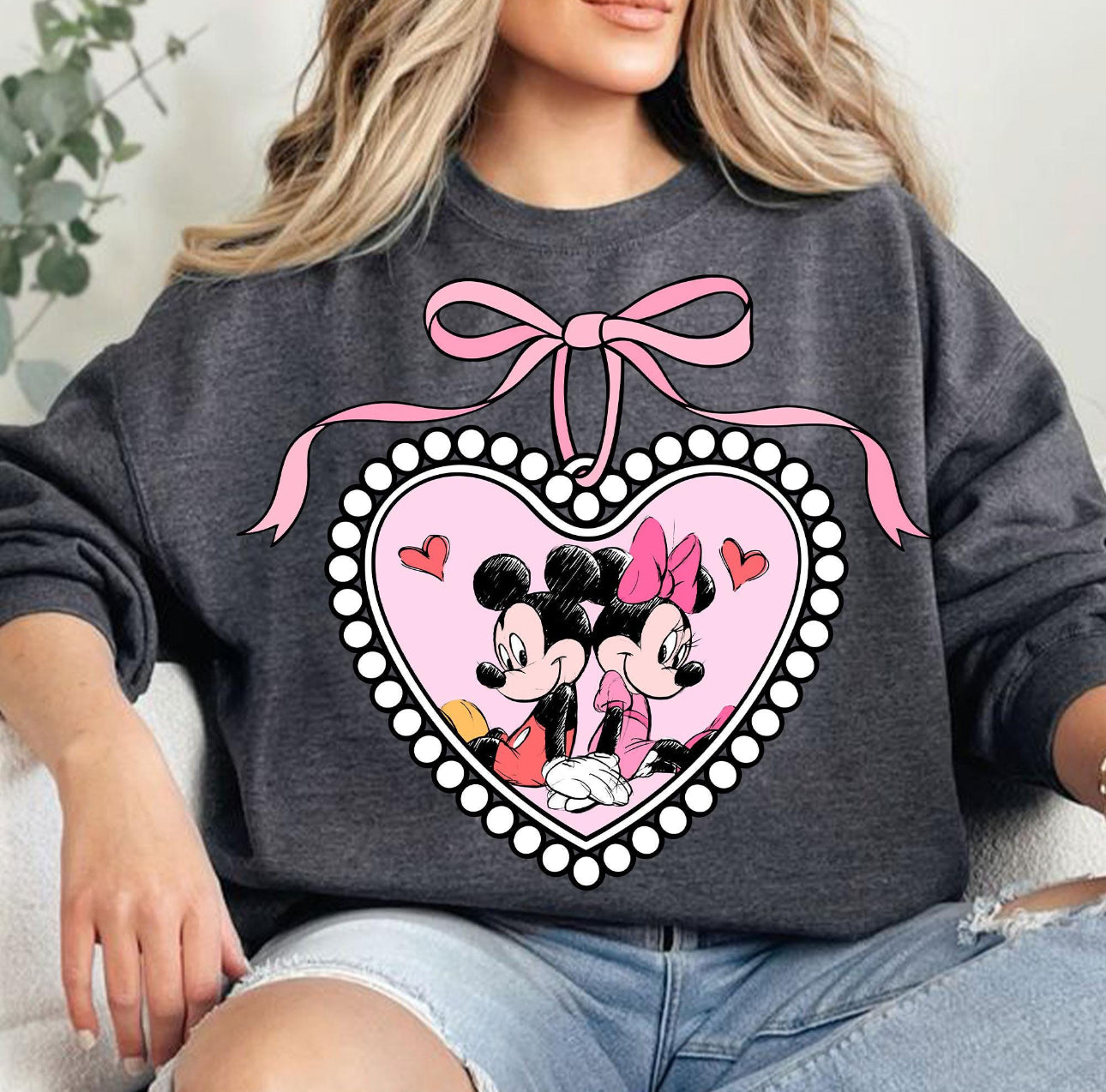 Mickey and Minnie Love Heart