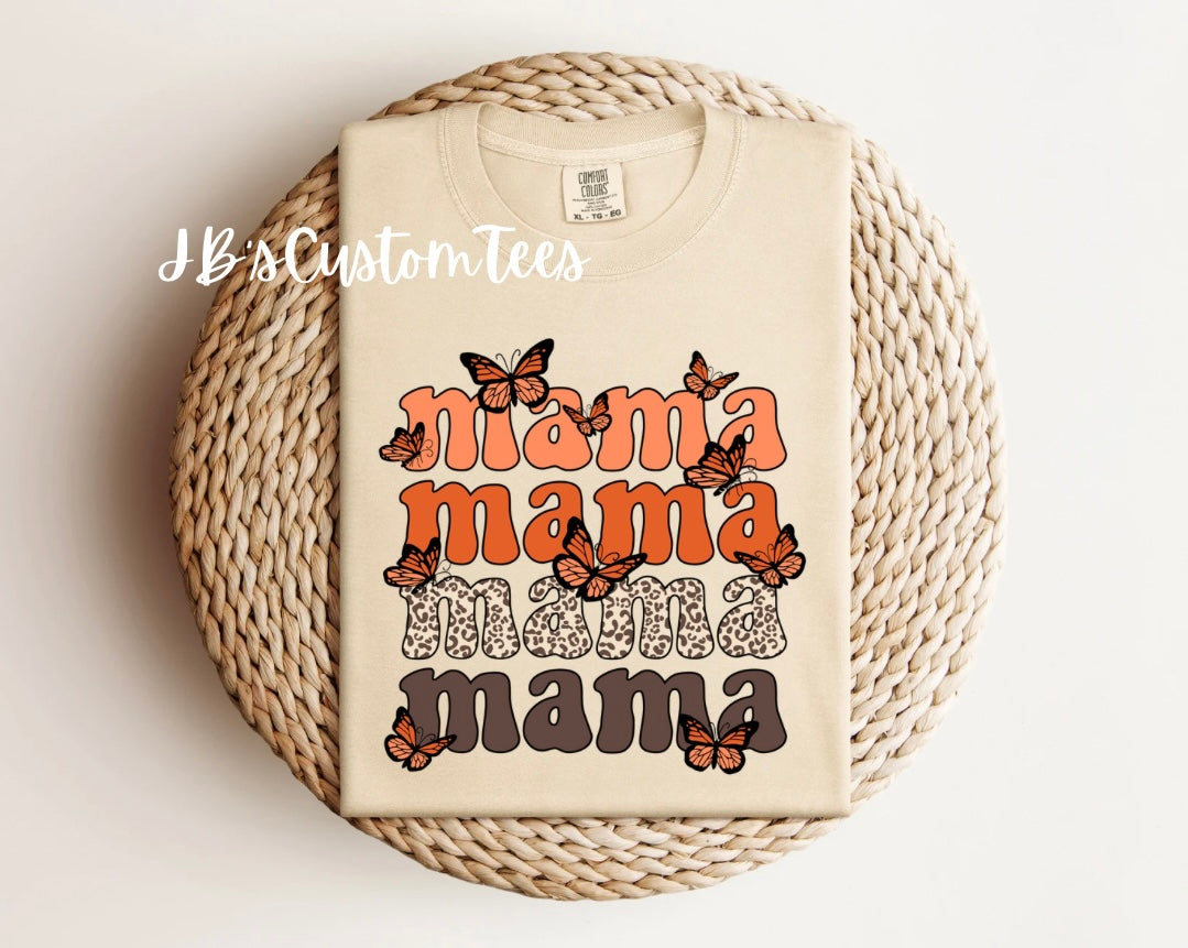 Butterfly Mama Ivory Comfort Colors Tee