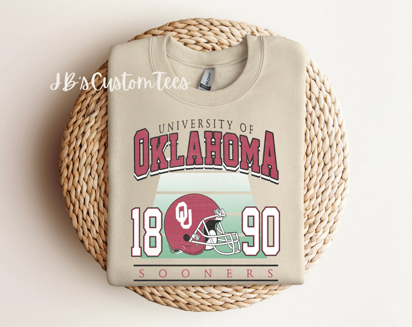 Oklahoma State or Oklahoma Sooners Vintage Style Crewneck