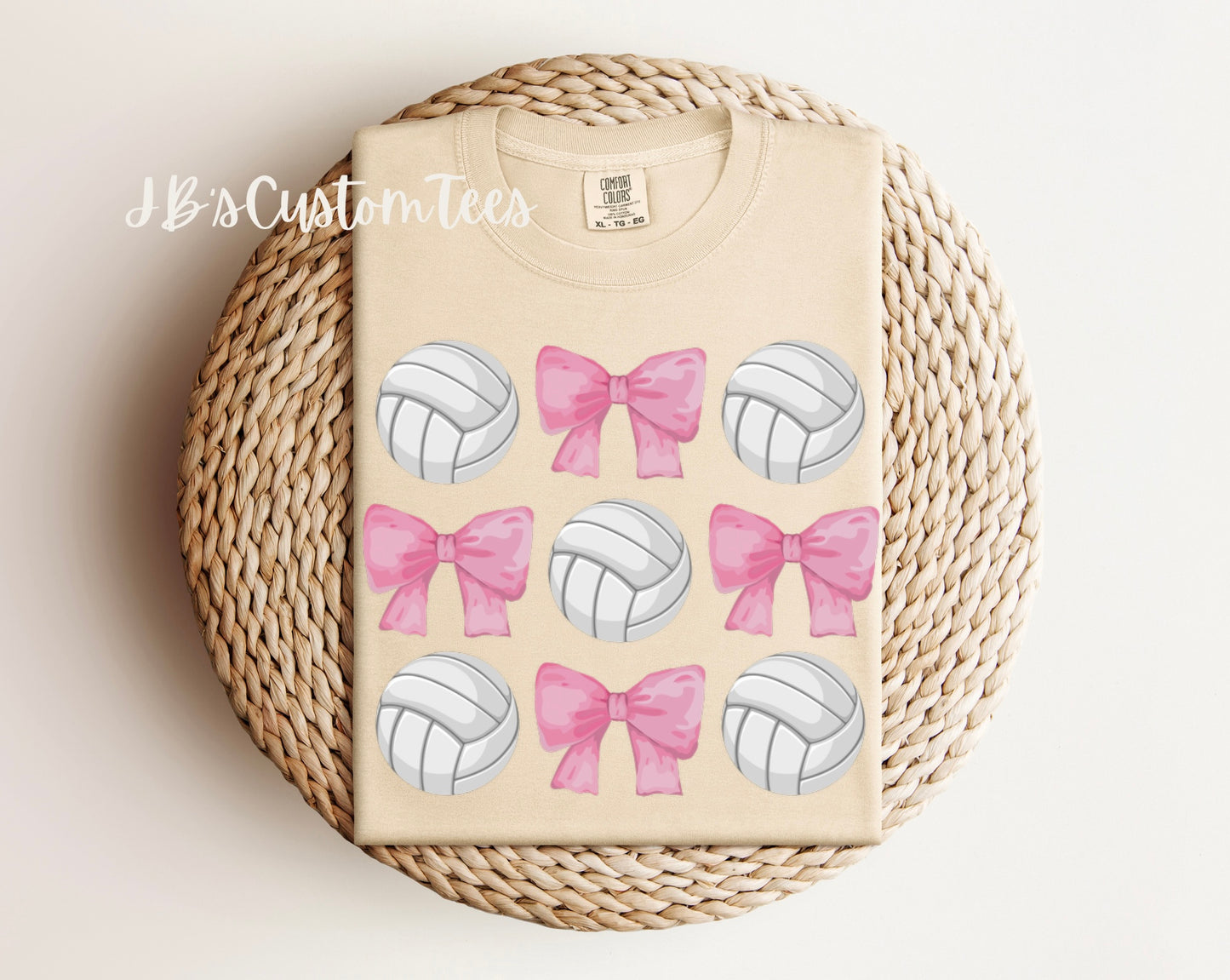 Pink Bows & Sport Balls - Comfort Colors Tee