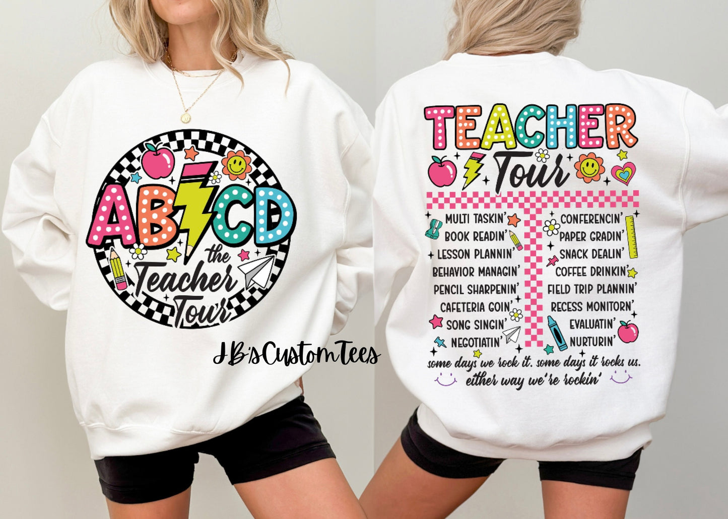 AB⚡️CD Teacher Tour Tee/Sweatshirt