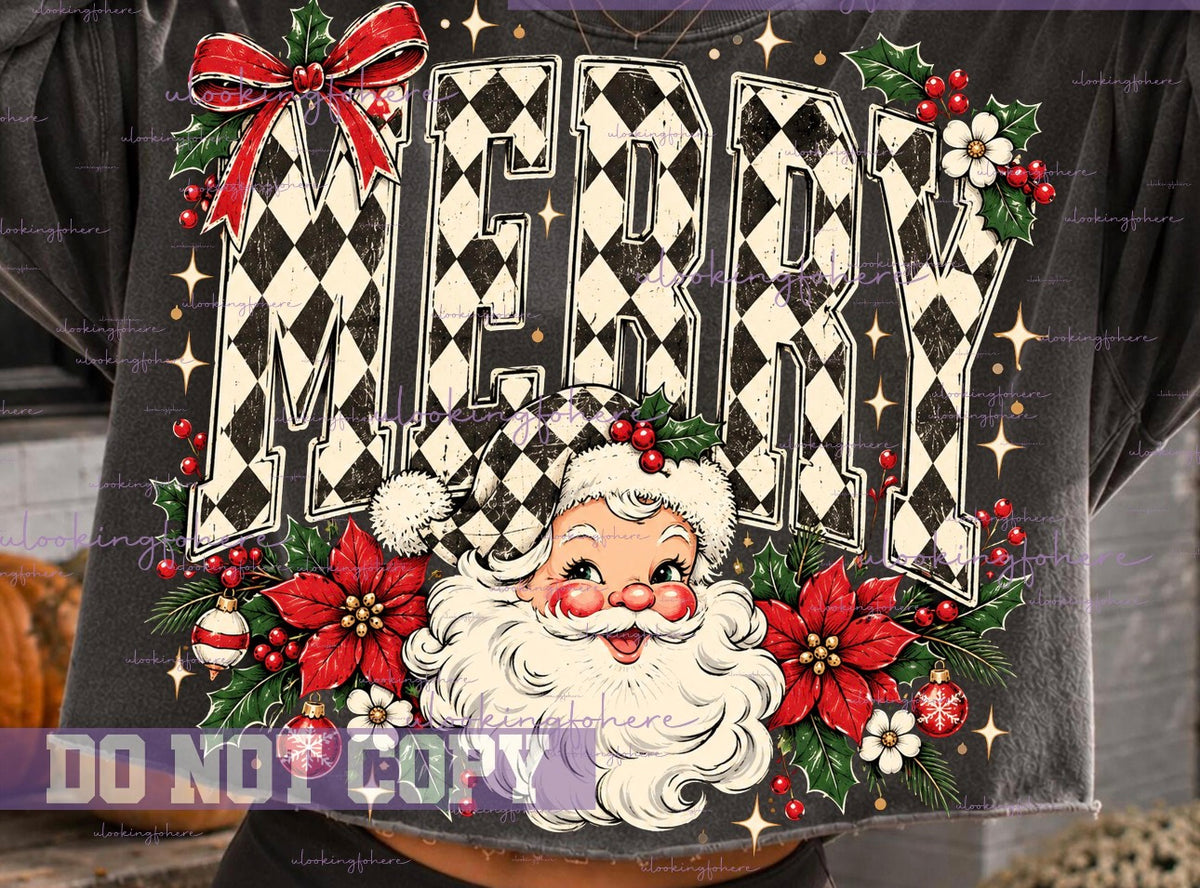 Retro Santa Merry