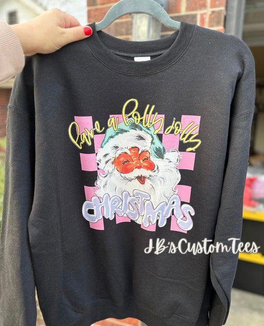 Have A Holly Jolly Christmas Glitter Sweatshirt