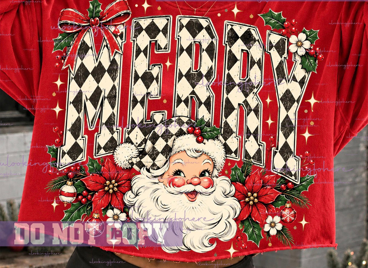 Retro Santa Merry