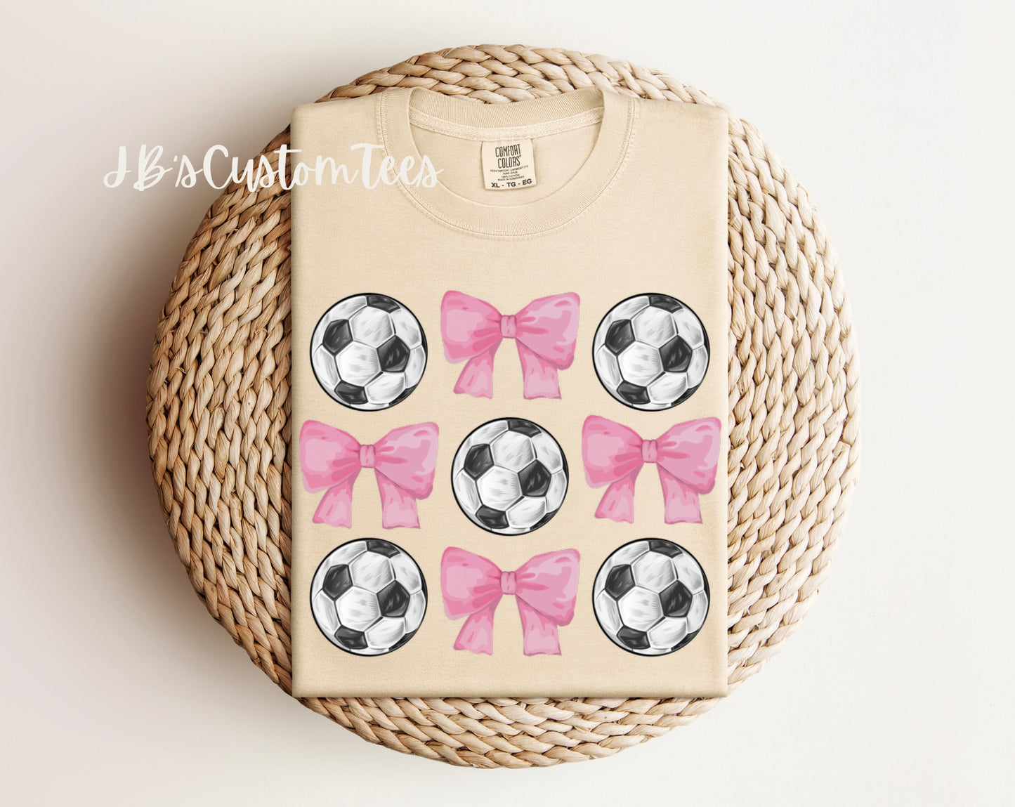 Pink Bows & Sport Balls - Comfort Colors Tee