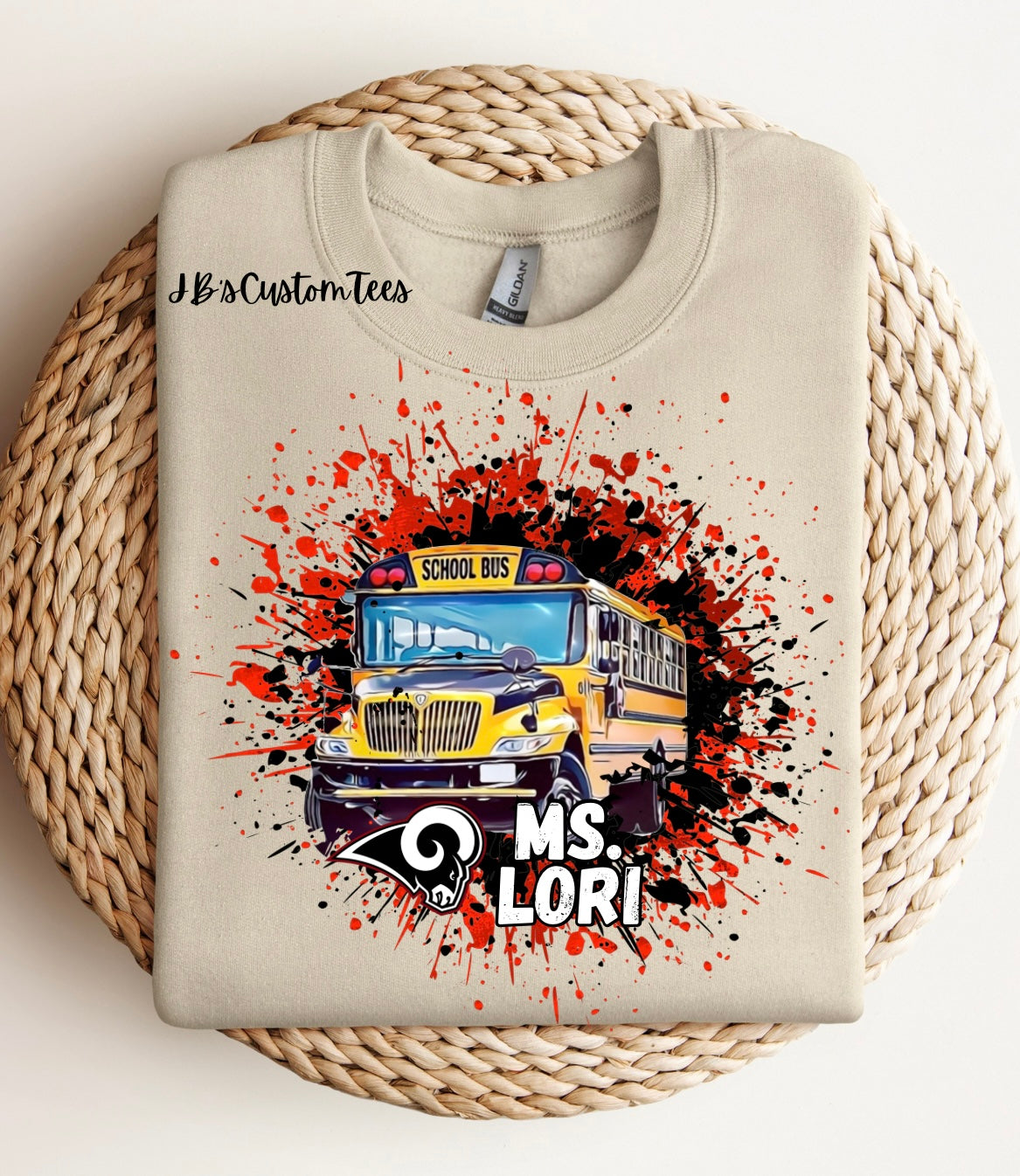 Ram Paint Splatter School Bus