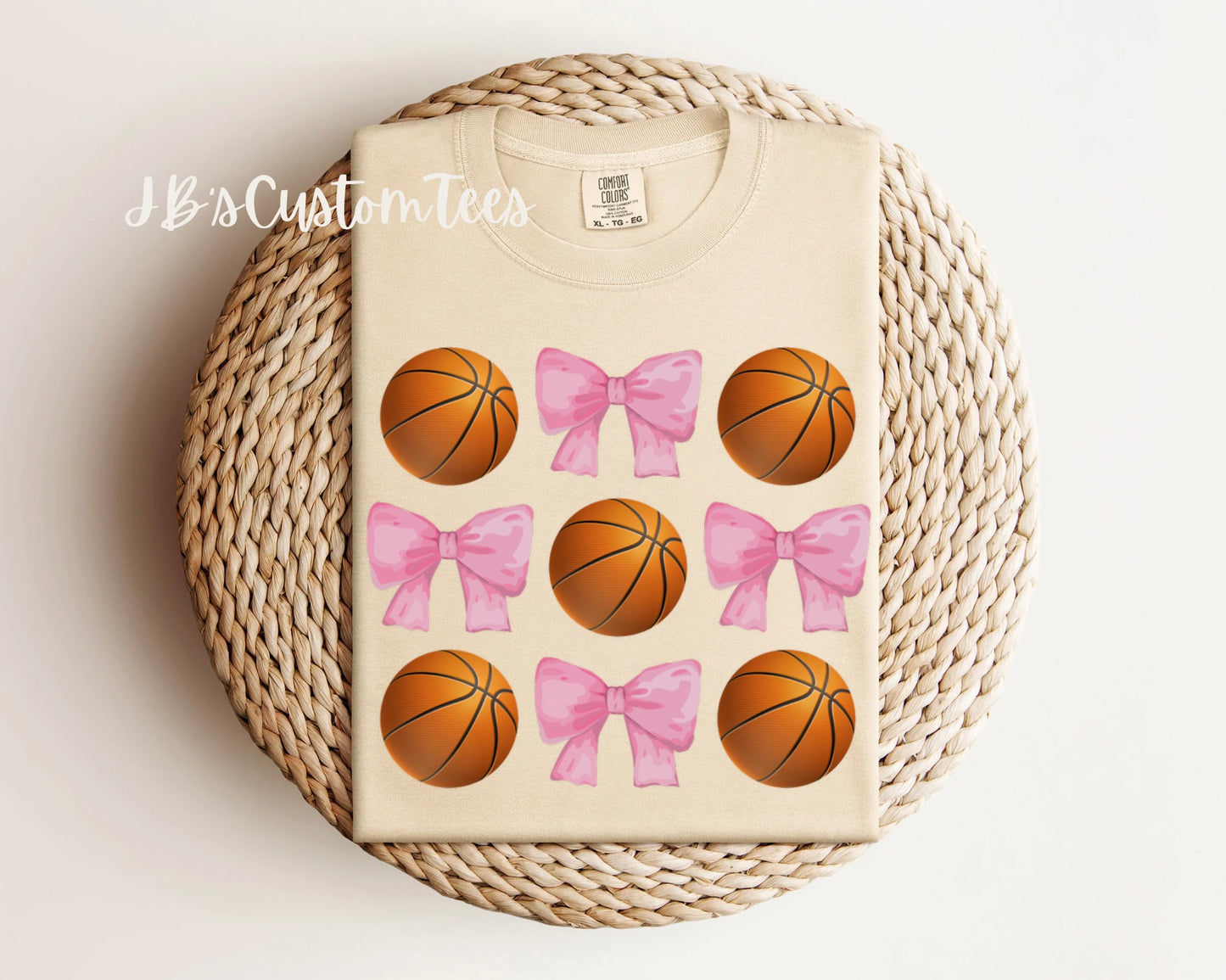 Pink Bows & Sport Balls - Comfort Colors Tee