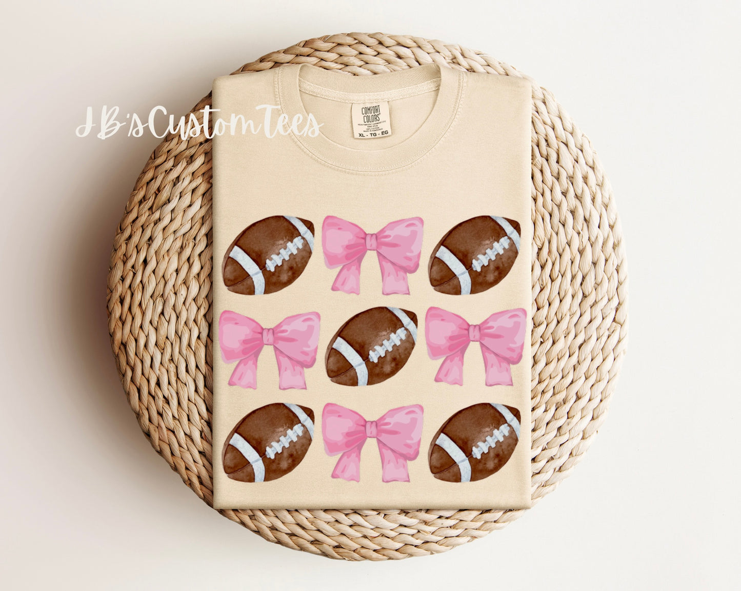 Pink Bows & Sport Balls - Comfort Colors Tee