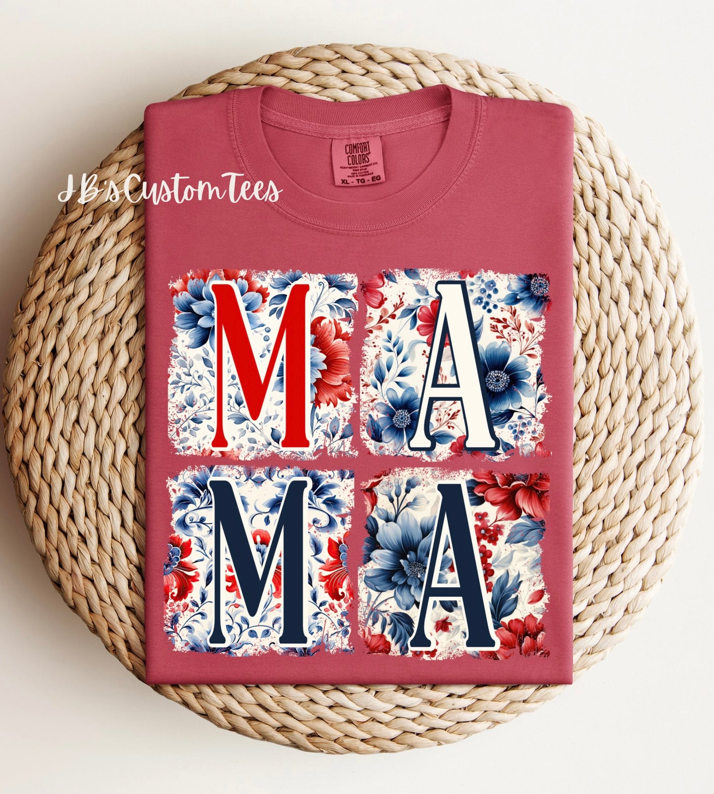 Floral Mama Comfort Colors Tee