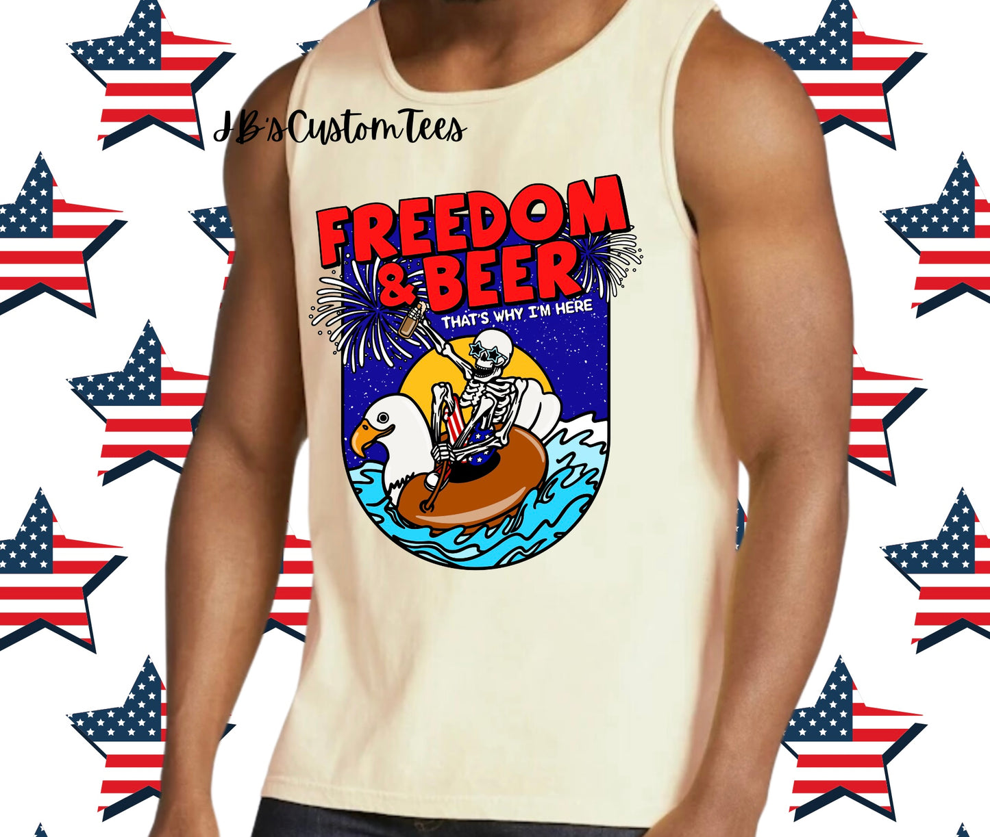 Freedom & Beer Unisex Comfort Colors Tank