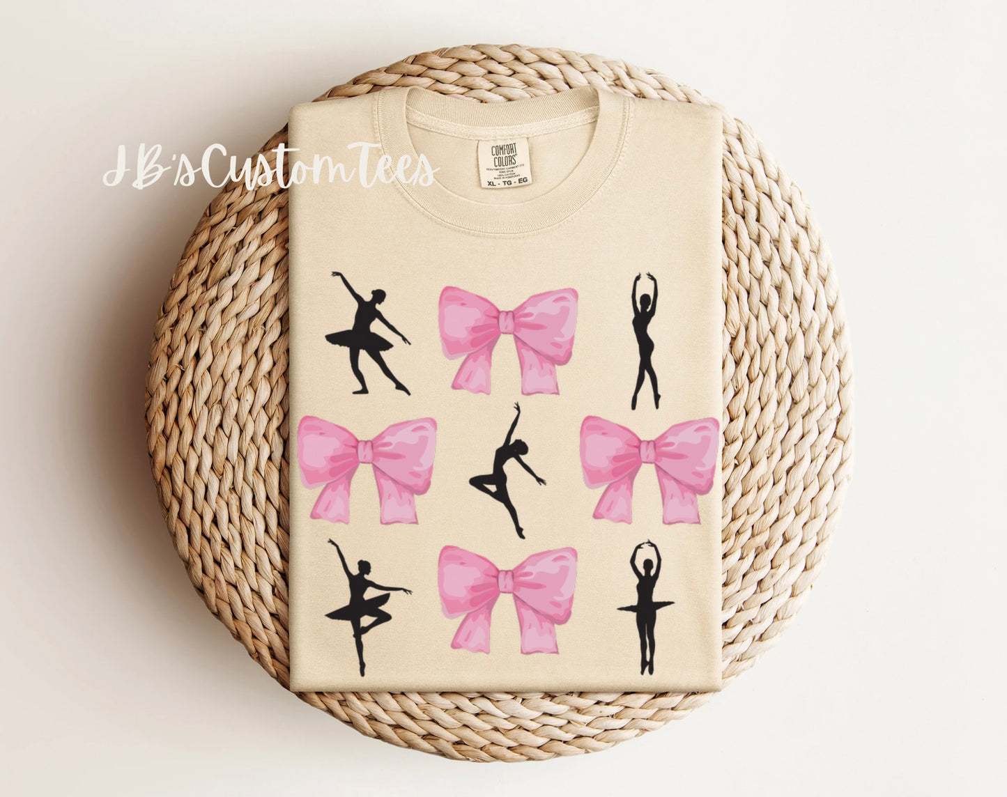 Pink Bows & Sport Balls - Comfort Colors Tee