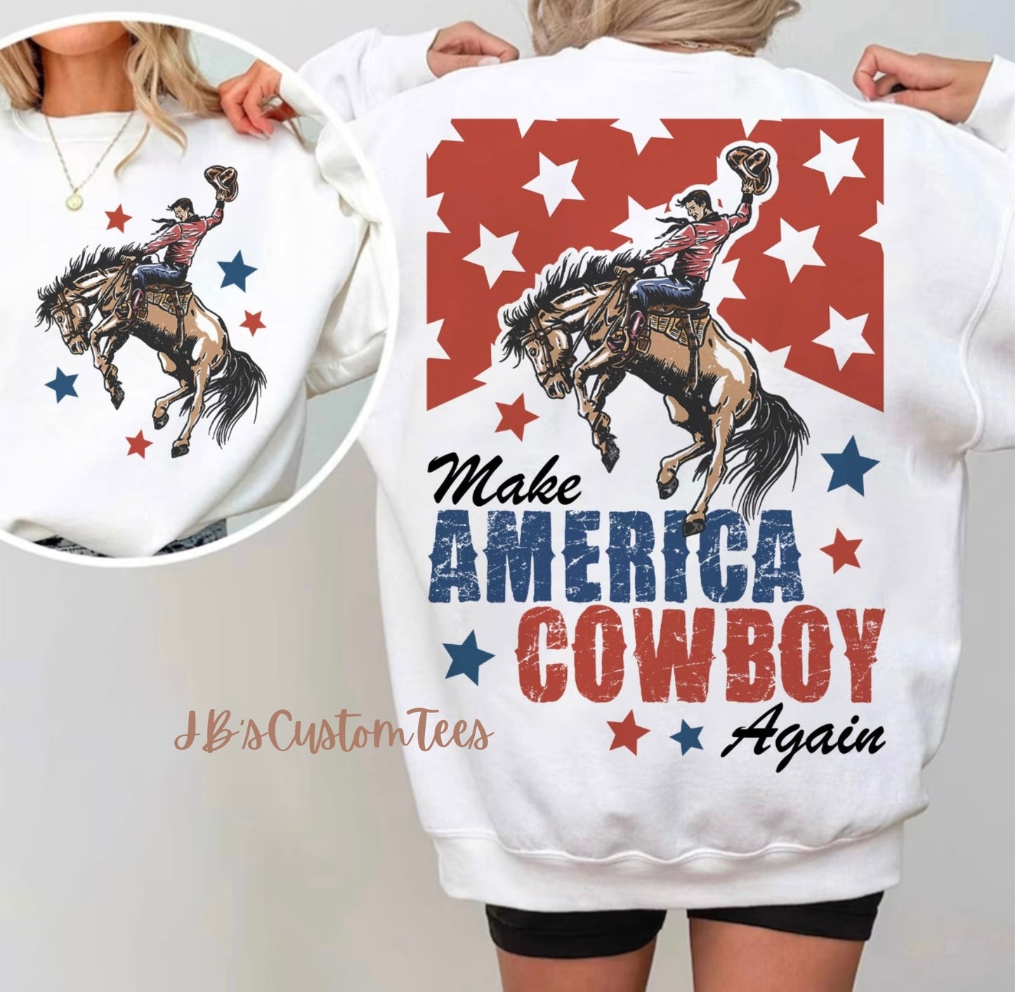 Make America Cowboy Again Gildan Tee & Sweatshirt